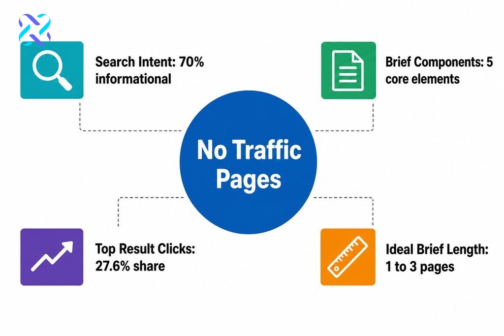 Key components of an SEO content brief and how each element drives organic rankings and traffic growth.